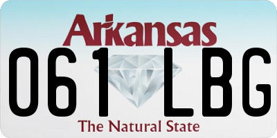 AR license plate 061LBG