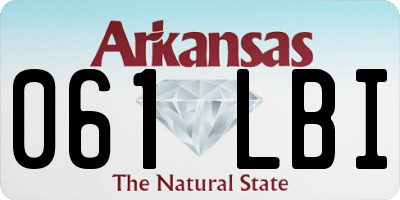 AR license plate 061LBI