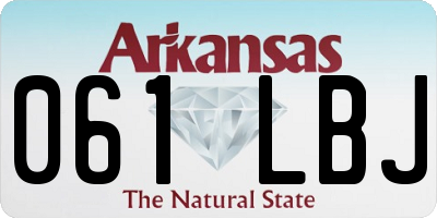 AR license plate 061LBJ