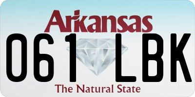 AR license plate 061LBK