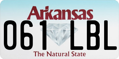 AR license plate 061LBL