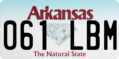 AR license plate 061LBM