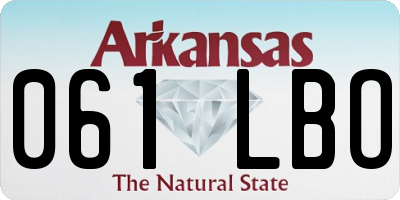 AR license plate 061LBO