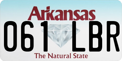 AR license plate 061LBR