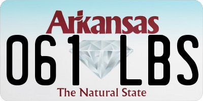 AR license plate 061LBS