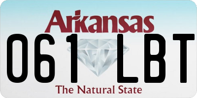 AR license plate 061LBT