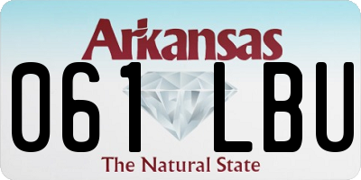 AR license plate 061LBU