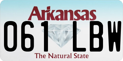 AR license plate 061LBW