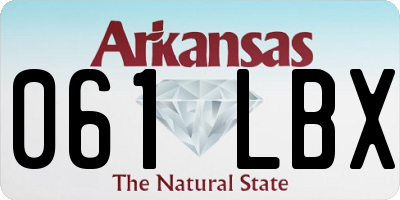 AR license plate 061LBX