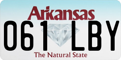 AR license plate 061LBY