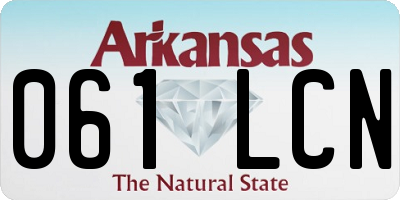 AR license plate 061LCN