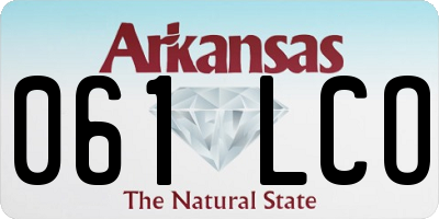 AR license plate 061LCO