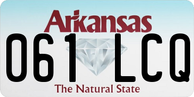 AR license plate 061LCQ