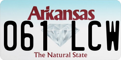 AR license plate 061LCW
