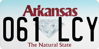 AR license plate 061LCY