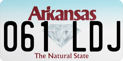 AR license plate 061LDJ