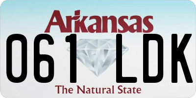 AR license plate 061LDK