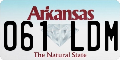 AR license plate 061LDM