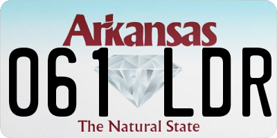AR license plate 061LDR