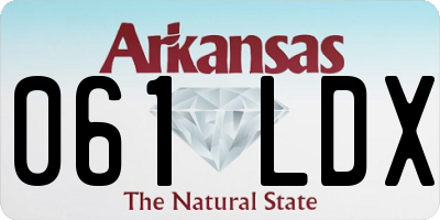 AR license plate 061LDX