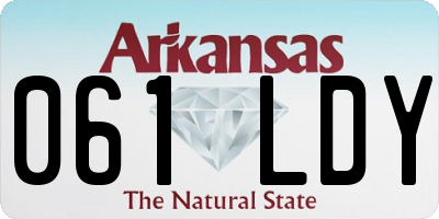 AR license plate 061LDY