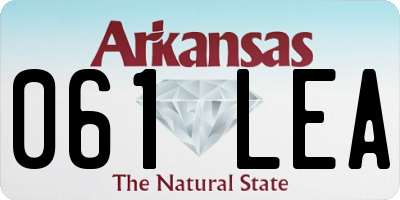 AR license plate 061LEA