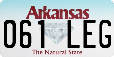AR license plate 061LEG
