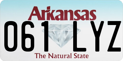 AR license plate 061LYZ
