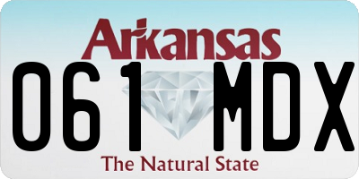AR license plate 061MDX