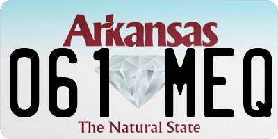 AR license plate 061MEQ