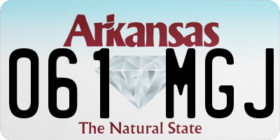 AR license plate 061MGJ