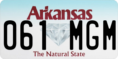 AR license plate 061MGM