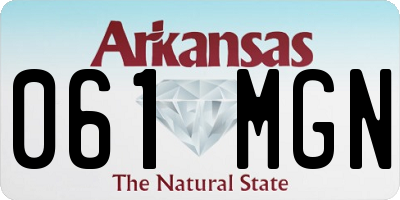 AR license plate 061MGN