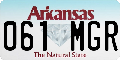 AR license plate 061MGR