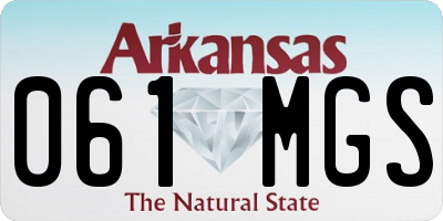 AR license plate 061MGS