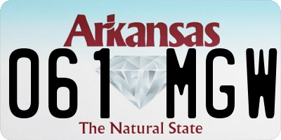 AR license plate 061MGW