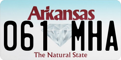 AR license plate 061MHA