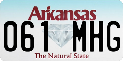 AR license plate 061MHG