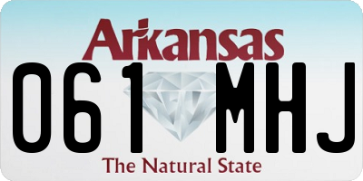 AR license plate 061MHJ