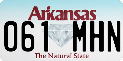 AR license plate 061MHN