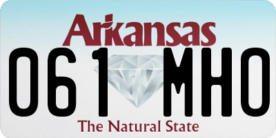 AR license plate 061MHO