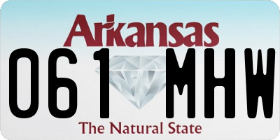 AR license plate 061MHW