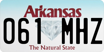 AR license plate 061MHZ