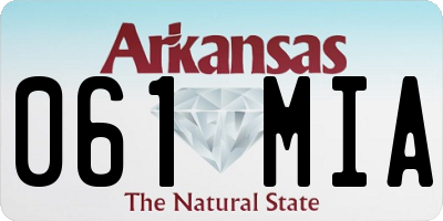 AR license plate 061MIA