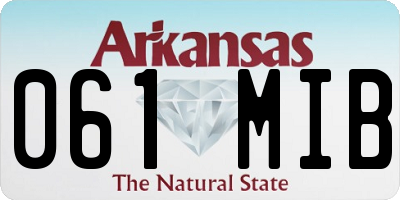 AR license plate 061MIB