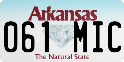 AR license plate 061MIC
