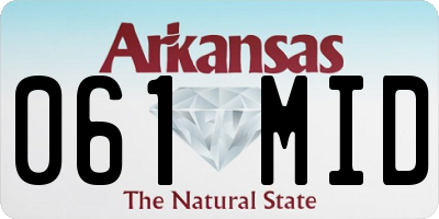 AR license plate 061MID