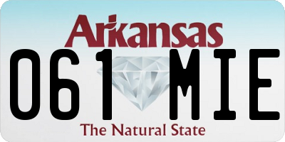 AR license plate 061MIE