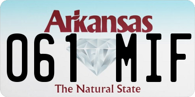 AR license plate 061MIF