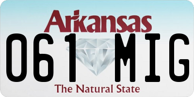 AR license plate 061MIG